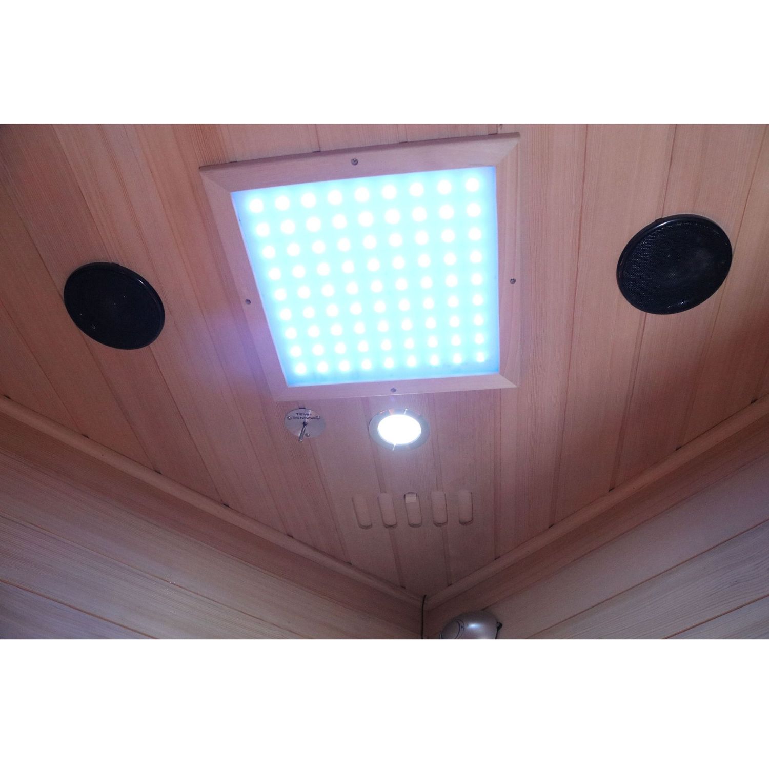 Dewello Infrarotkabine LAKEFIELD 140cm x 140cm inkl. Vollspektrumstrahler, Bodenstrahler