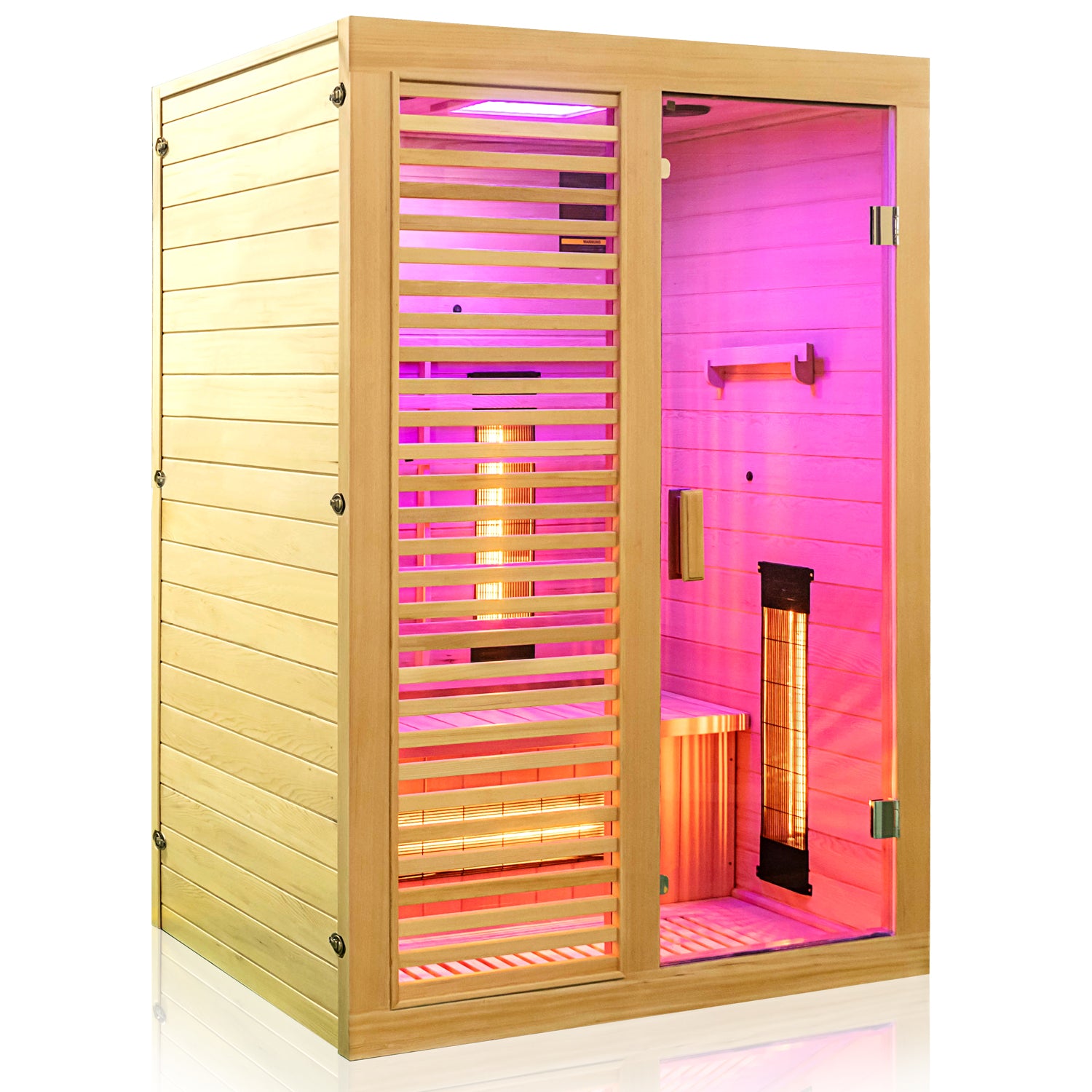 Dewello Infrarotkabine HAMLIN 130cm x 105cm inkl. Vollspektrumstrahler, Bodenstrahler