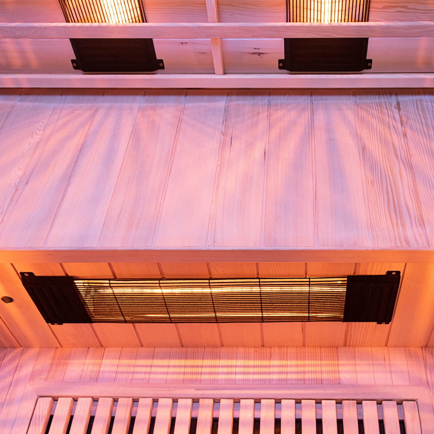 Dewello Infrarotkabine HAMLIN 130cm x 105cm inkl. Vollspektrumstrahler, Bodenstrahler