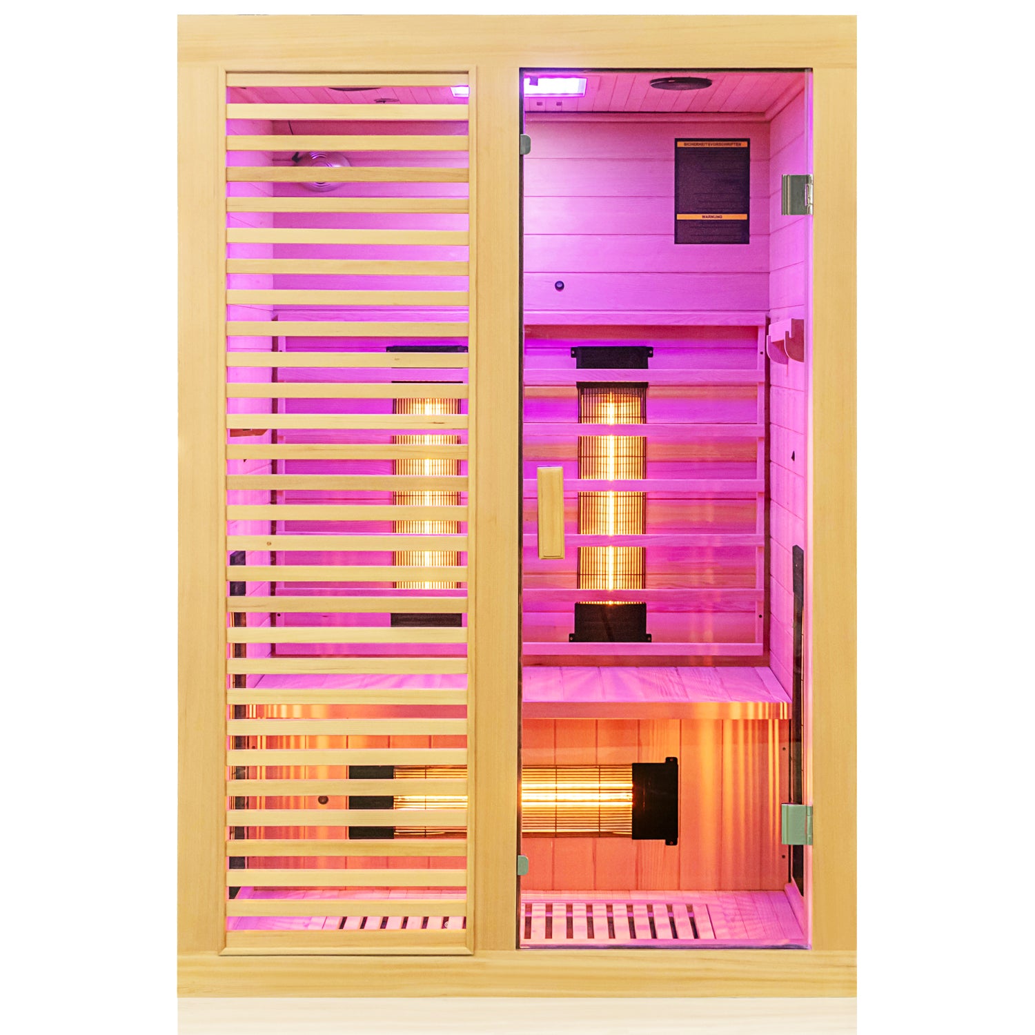 Dewello Infrarotkabine HAMLIN 130cm x 105cm inkl. Vollspektrumstrahler, Bodenstrahler