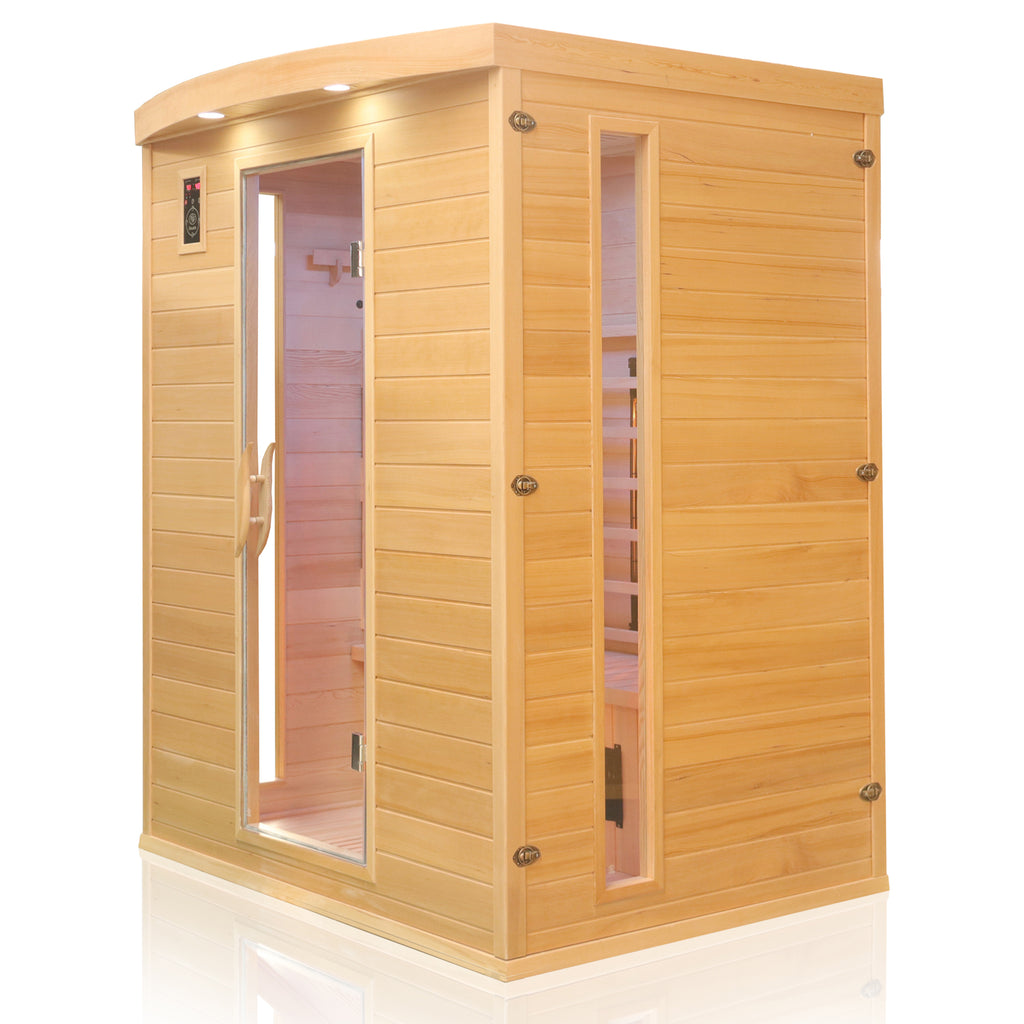 Dewello Infrarotkabine PIERSON 160cm x 105cm inkl. Vollspektrumstrahler, Bodenstrahler