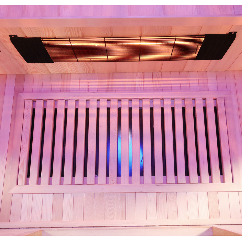 Dewello Infrarotkabine PIERSON 160cm x 105cm inkl. Vollspektrumstrahler, Bodenstrahler