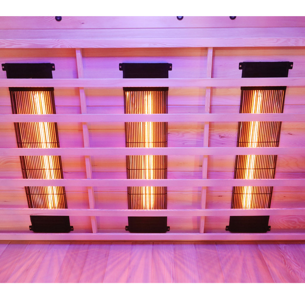 Dewello Infrarotkabine PIERSON 160cm x 105cm inkl. Vollspektrumstrahler, Bodenstrahler