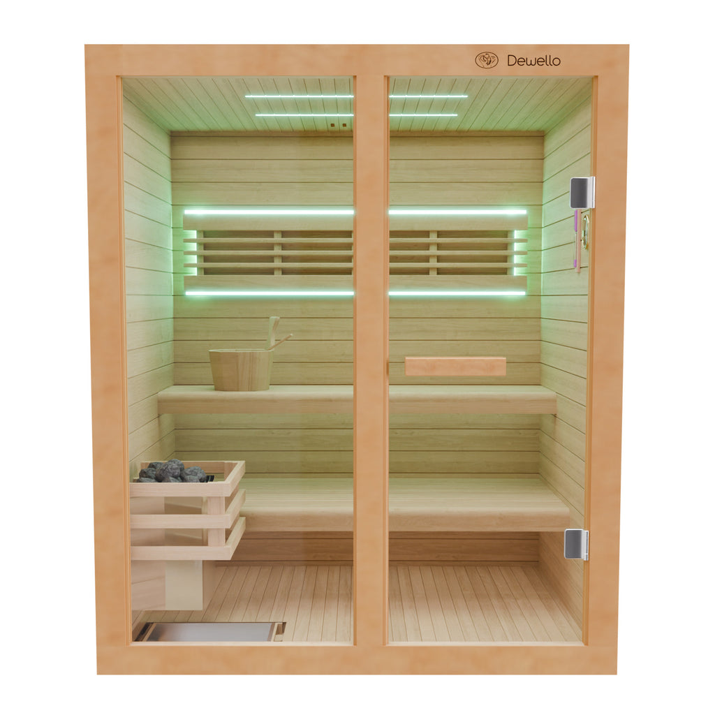 Dewello Finnische Sauna TOFINO 160cm x 150cm