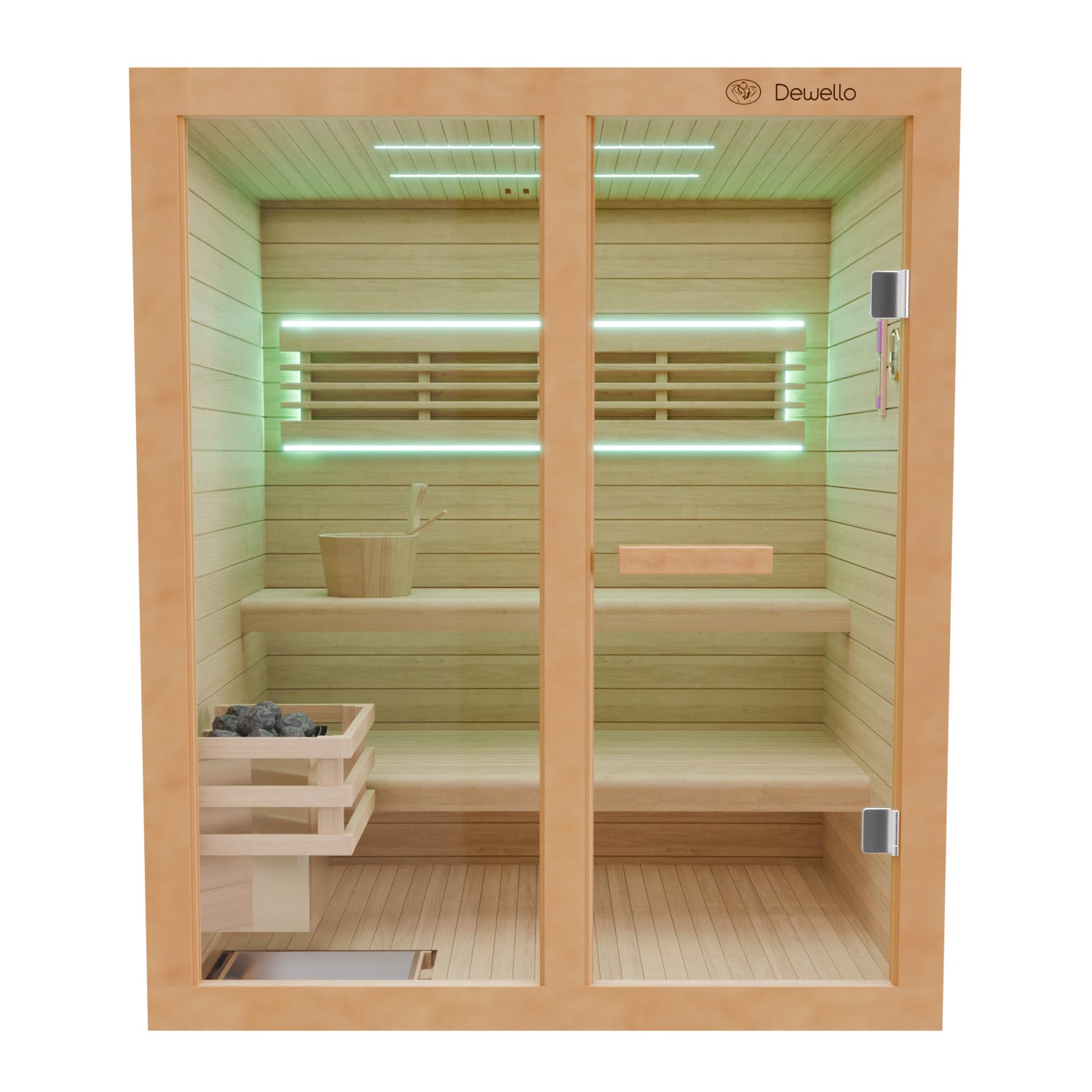 Dewello Finnische Sauna TOFINO 160cm x 150cm