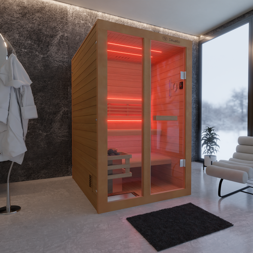 Dewello Finnische Sauna TOFINO 120cm x 140cm