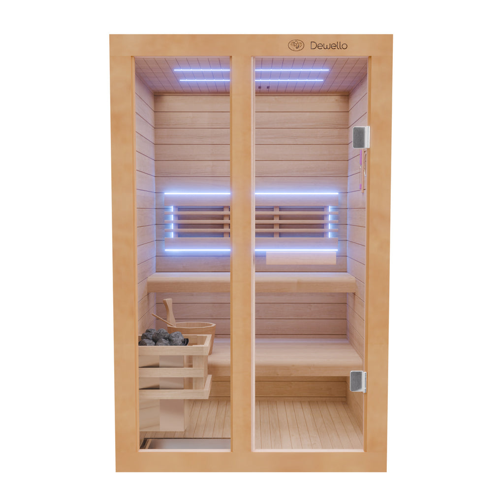 Dewello Finnische Sauna TOFINO 120cm x 140cm