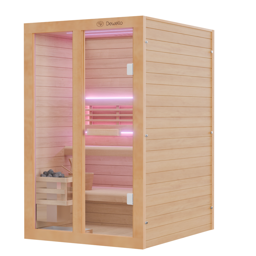 Dewello Finnische Sauna TOFINO 120cm x 140cm
