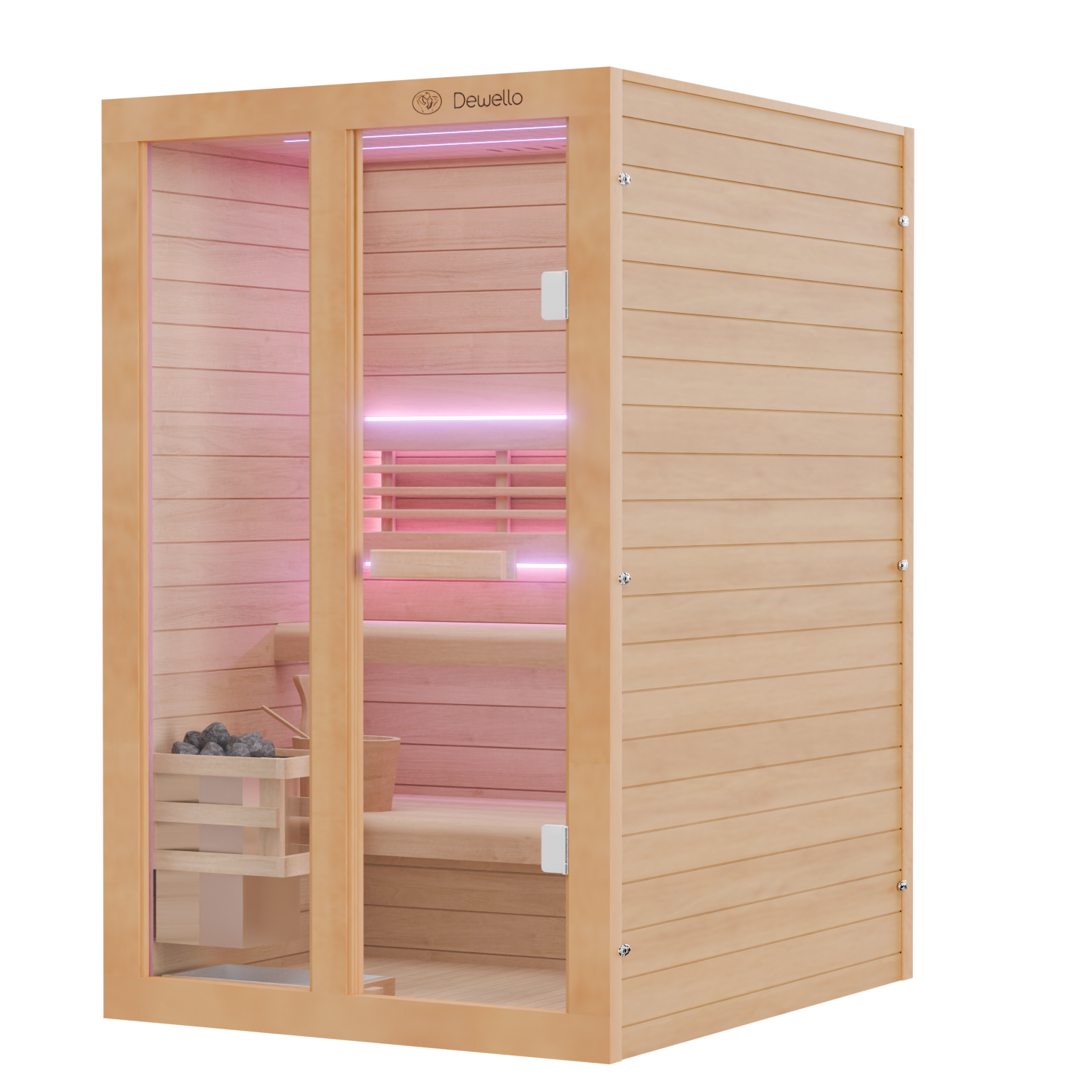 Dewello Finnische Sauna TOFINO 120cm x 140cm
