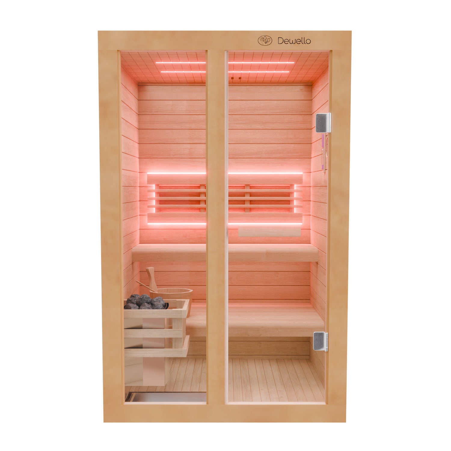 Dewello Finnische Sauna TOFINO 120cm x 140cm