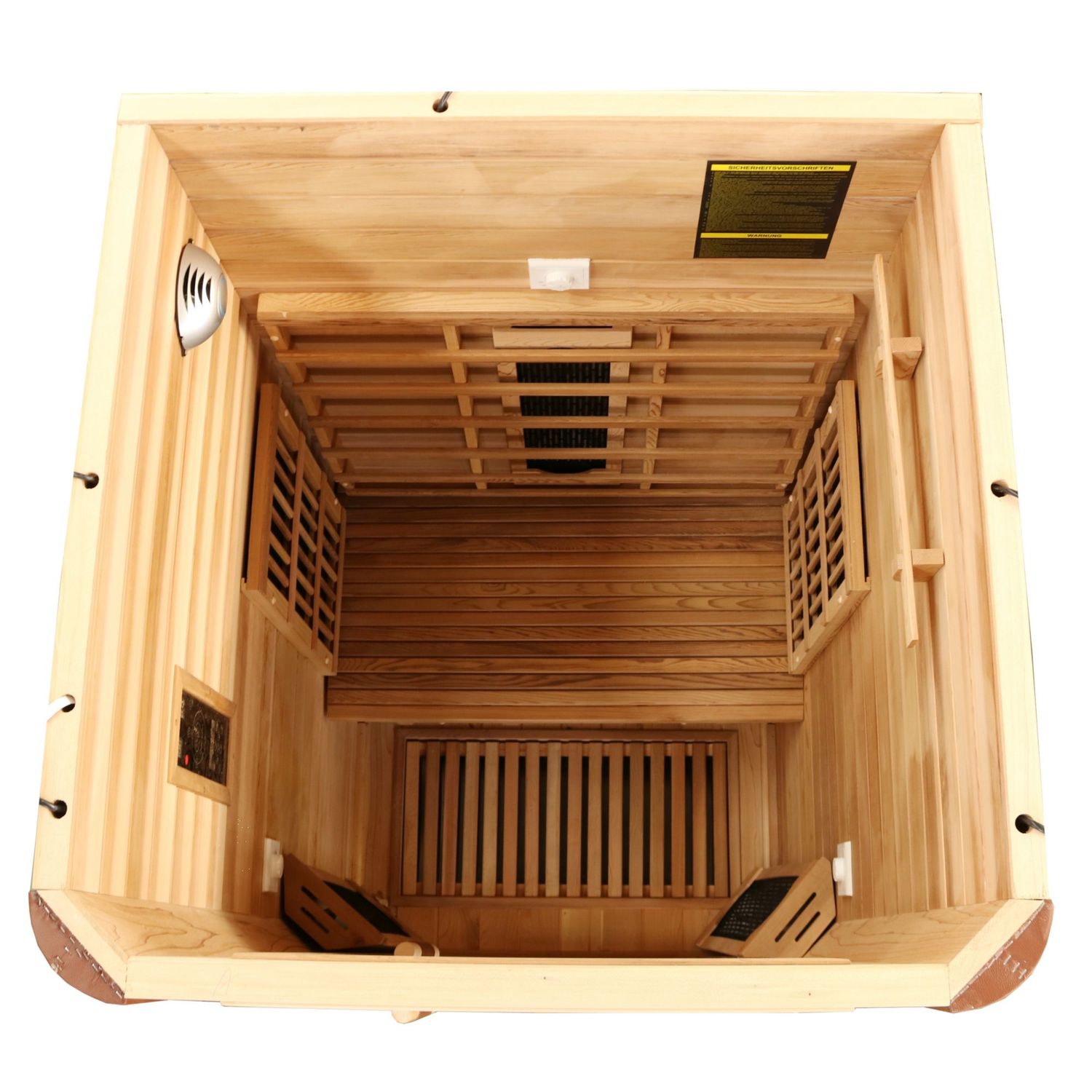 Dewello Infrarotkabine  TORONTO 102cm x 102cm inkl. Vollspektrumstrahler, Bodenstrahler