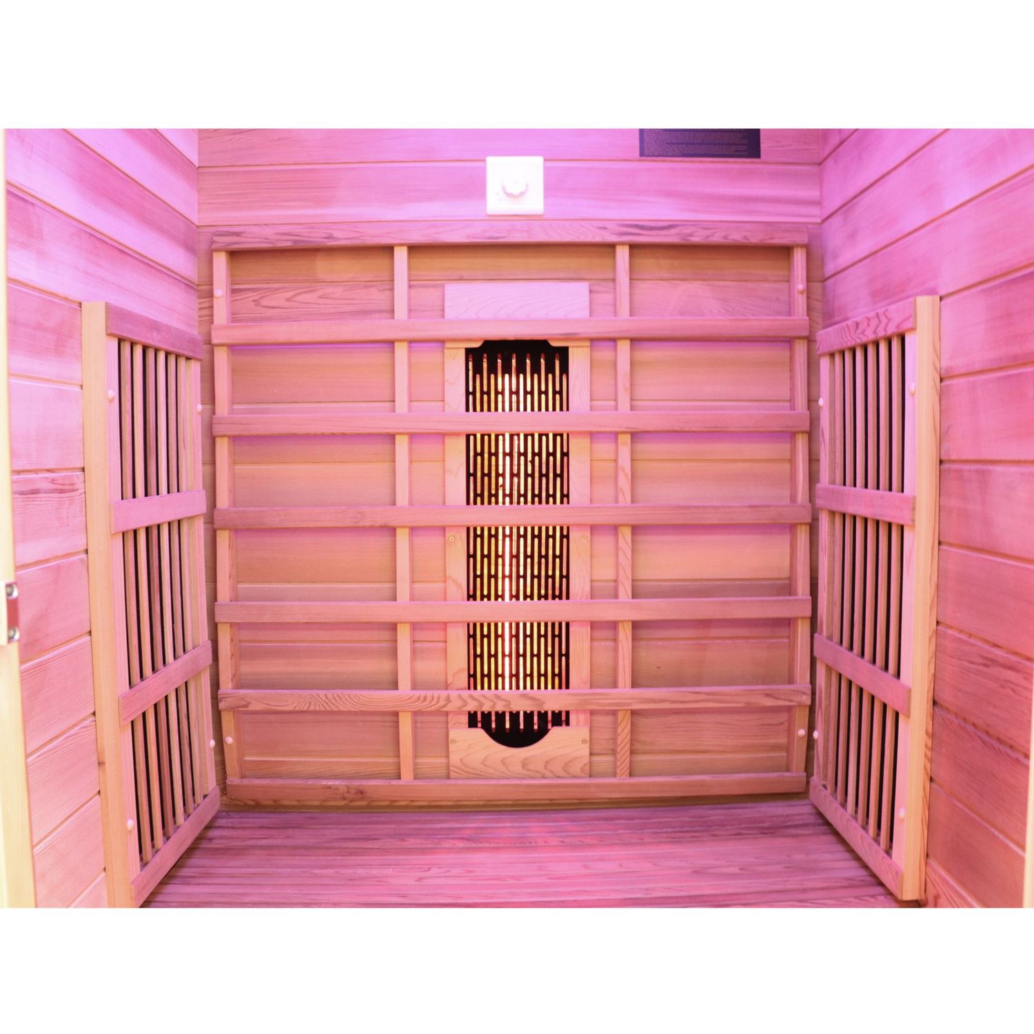 Dewello Infrarotkabine  TORONTO 102cm x 102cm inkl. Vollspektrumstrahler, Bodenstrahler