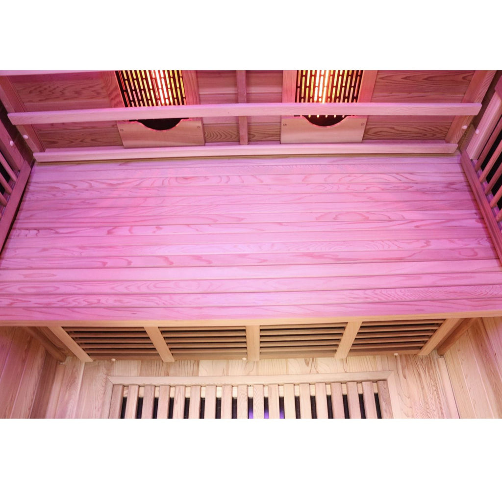 Dewello Infrarotkabine TORONTO 127cm x 106cm inkl. Vollspektrumstrahler, Bodenstrahler