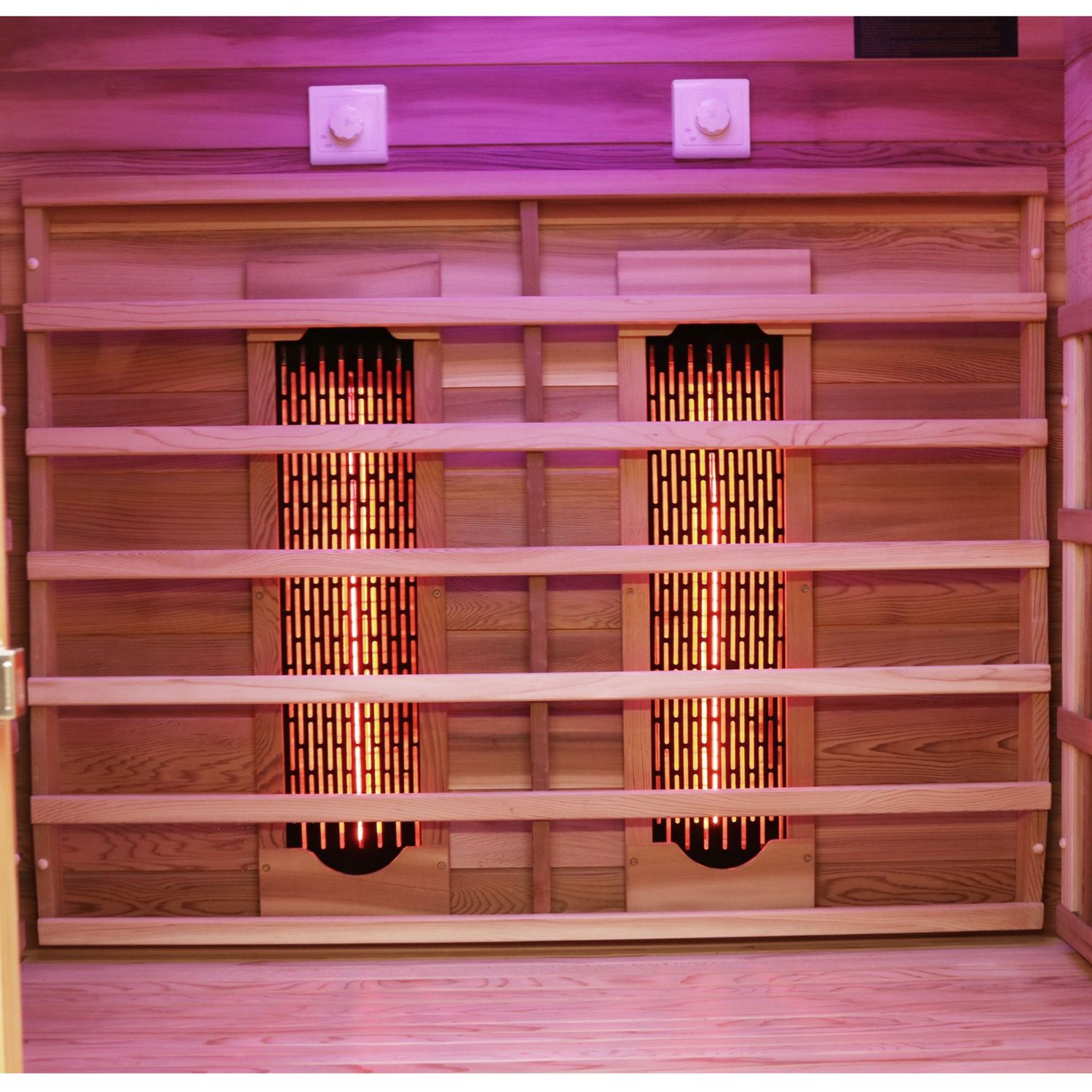 Dewello Infrarotkabine TORONTO 127cm x 106cm inkl. Vollspektrumstrahler, Bodenstrahler