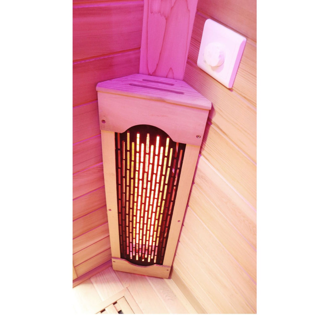 Dewello Infrarotkabine TORONTO 127cm x 106cm inkl. Vollspektrumstrahler, Bodenstrahler