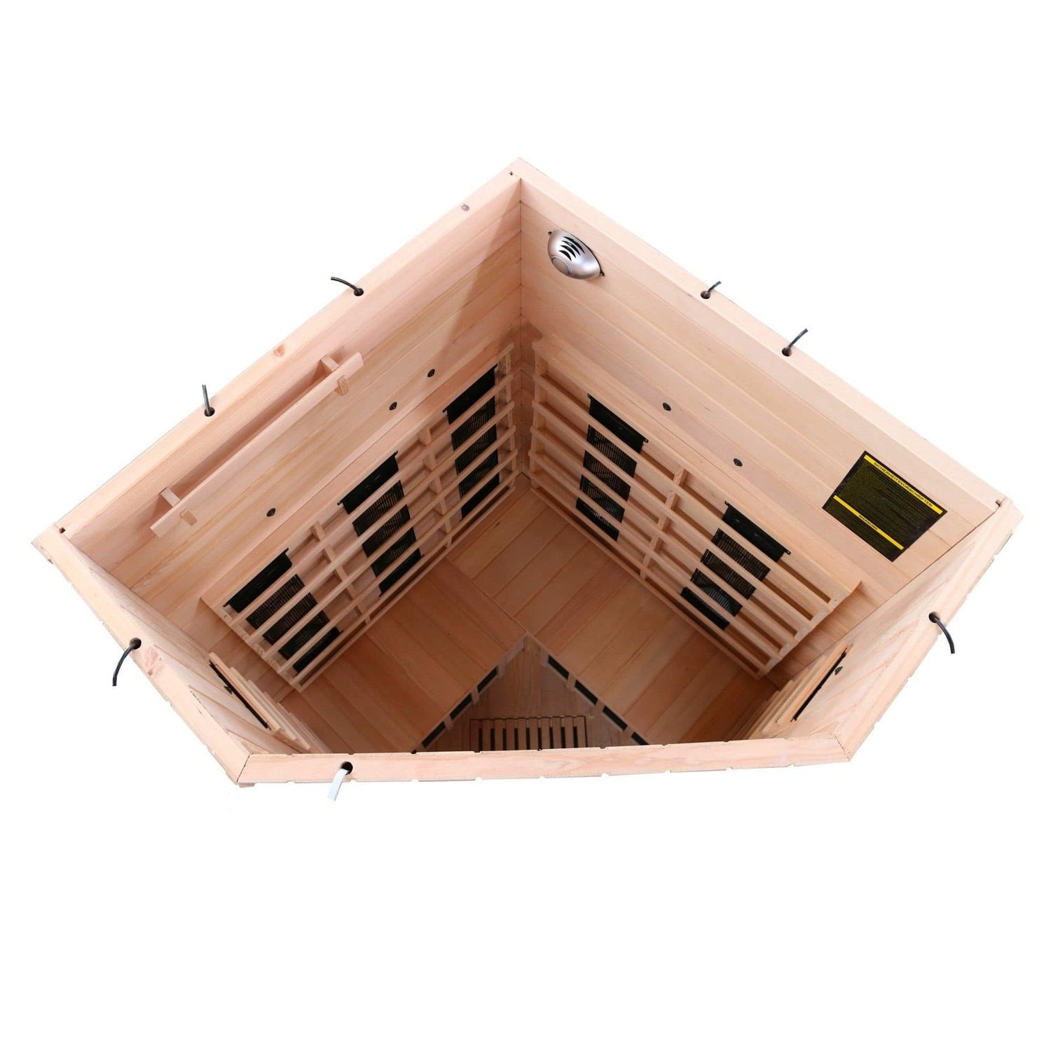 Dewello Infrarotkabine LAKEFIELD 2 120cm x 120cm inkl. Vollspektrumstrahler, Bodenstrahler