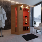 Dewello Infrarotkabine LAKEFIELD 3 120cm x 120cm inkl. Vollspektrumstrahler, Bodenstrahler