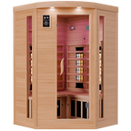 Dewello Infrarotkabine LAKEFIELD 3 120cm x 120cm inkl. Vollspektrumstrahler, Bodenstrahler