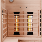 Dewello Infrarotkabine LAKEFIELD 3 120cm x 120cm inkl. Vollspektrumstrahler, Bodenstrahler