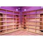 Dewello Infrarotkabine TORONTO 152cm x 152cm inkl. Vollspektrumstrahler, Bodenstrahler