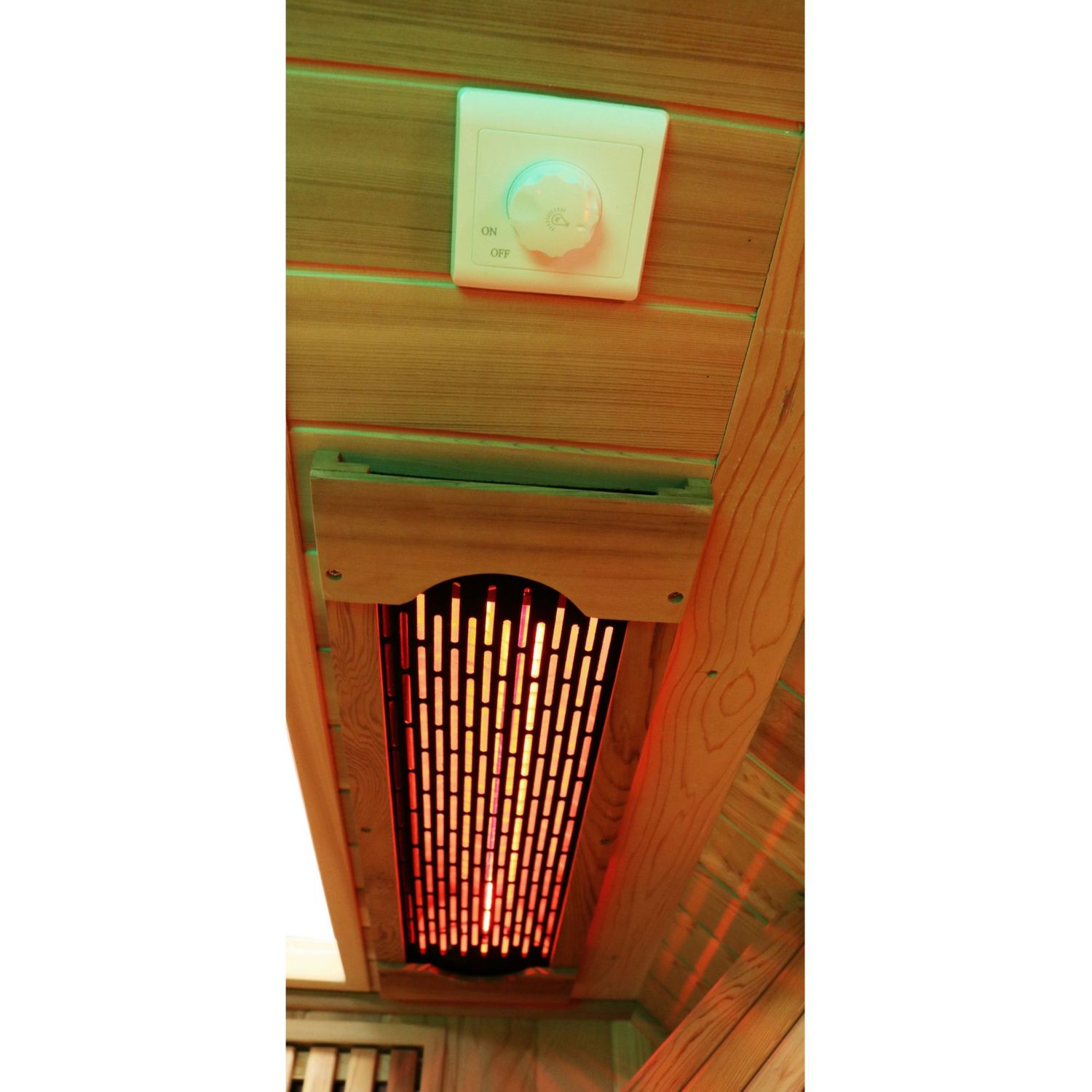 Dewello Infrarotkabine TORONTO 152cm x 152cm inkl. Vollspektrumstrahler, Bodenstrahler