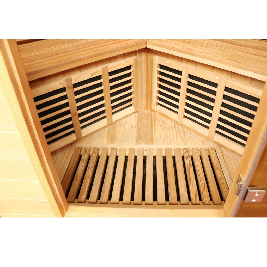 Dewello Infrarotkabine TORONTO 152cm x 152cm inkl. Vollspektrumstrahler, Bodenstrahler