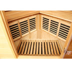 Dewello Infrarotkabine TORONTO 152cm x 152cm inkl. Vollspektrumstrahler, Bodenstrahler