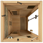 Dewello Infrarotkabine MILTON 90cm x 90cm inkl. Vollspektrumstrahler, Bodenstrahler