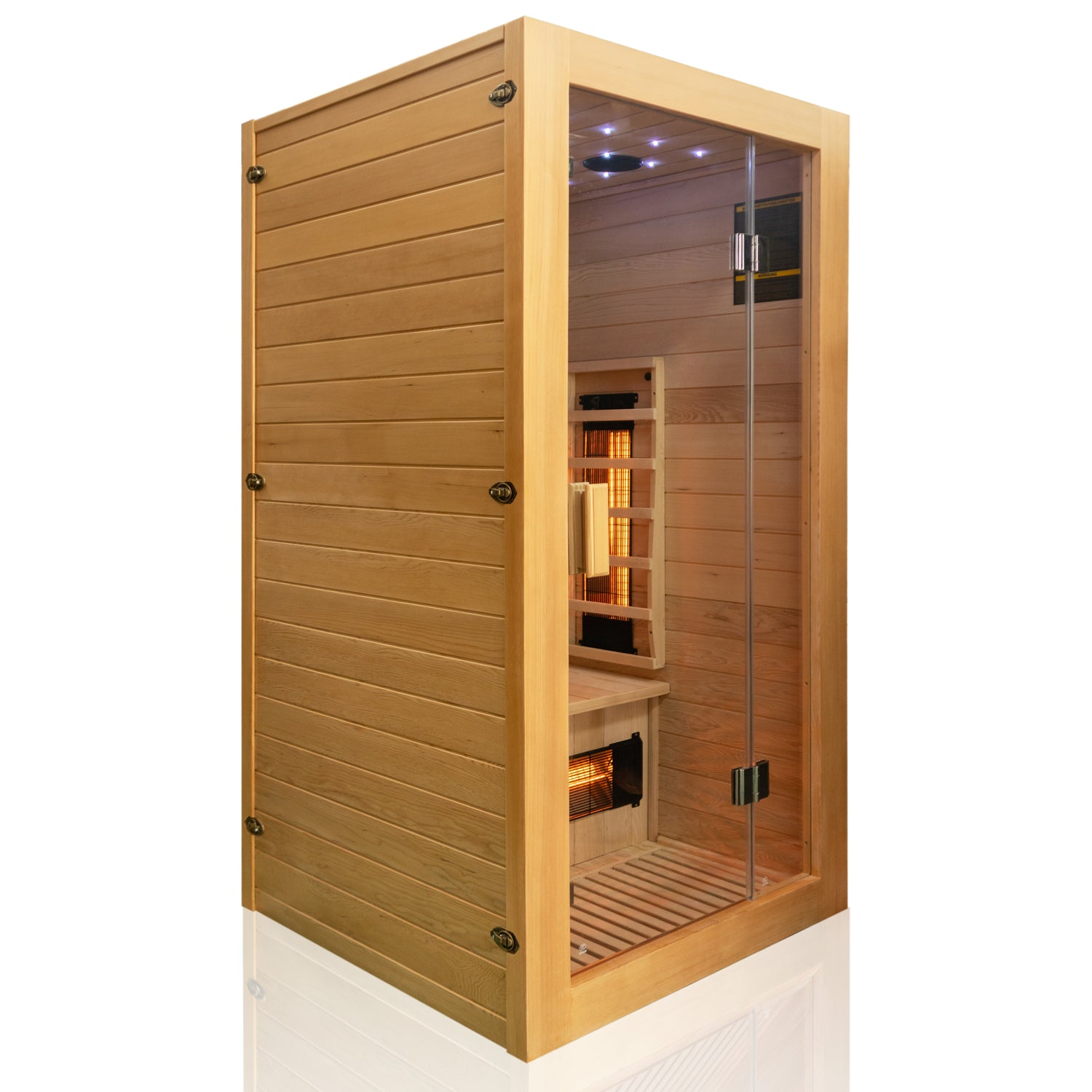 Dewello Infrarotkabine MILTON 90cm x 90cm inkl. Vollspektrumstrahler, Bodenstrahler