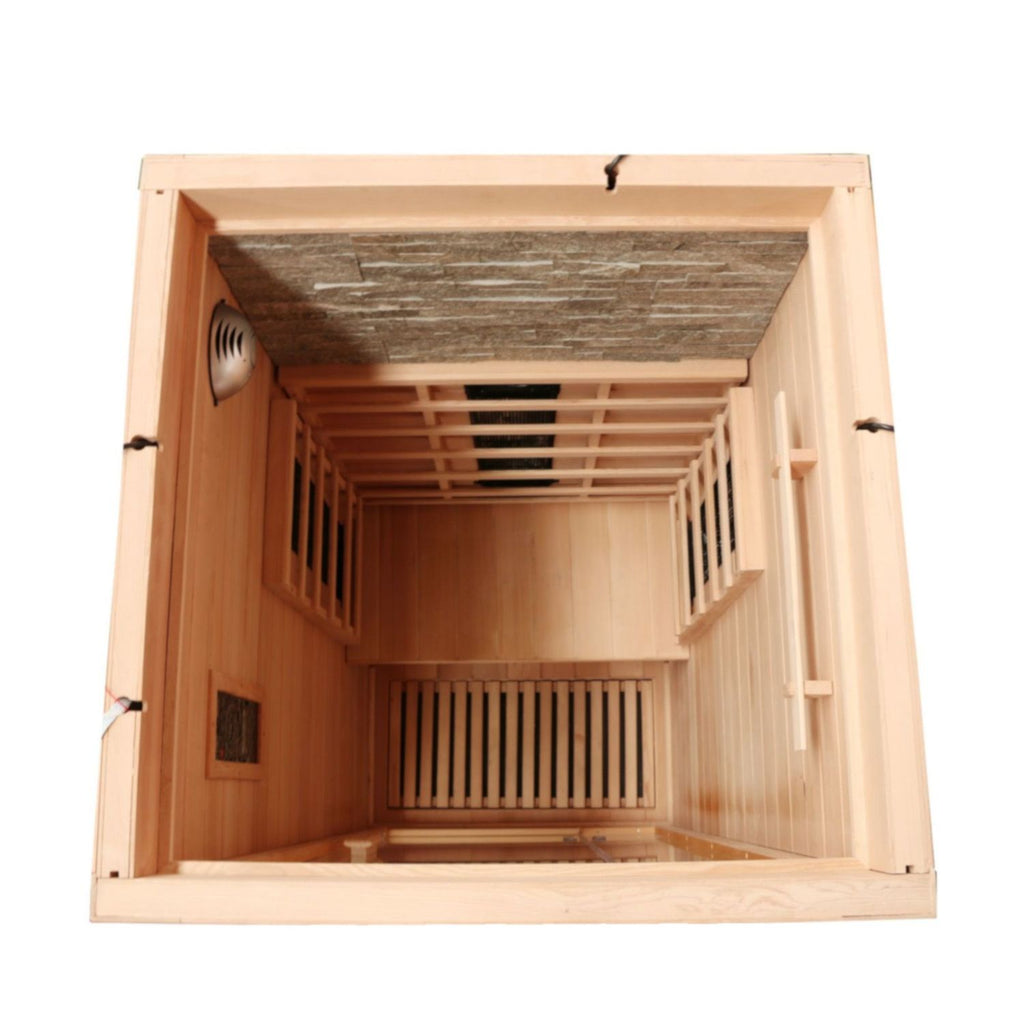 Dewello Infrarotkabine MILTON 90cm x 90cm inkl. Vollspektrumstrahler, Bodenstrahler