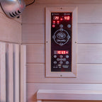 Dewello Infrarotkabine KINGSTON 130cm x 105cm inkl. Vollspektrumstrahler, Bodenstrahler