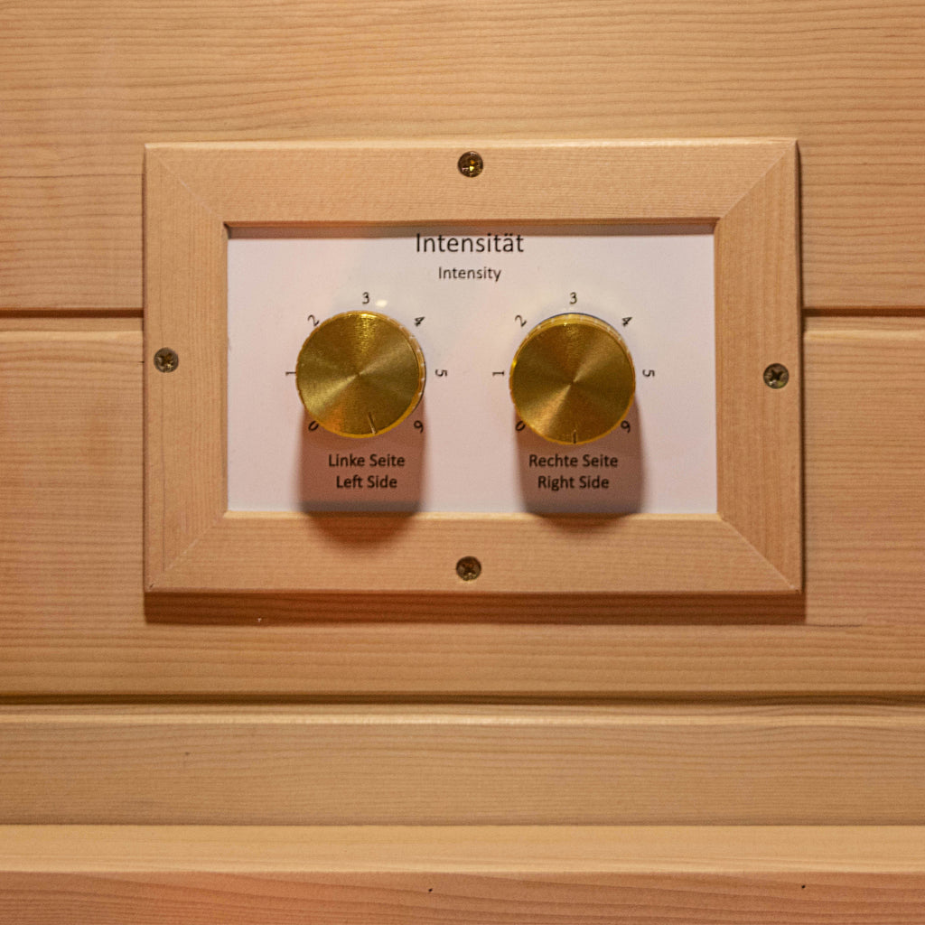 Dewello Infrarotkabine KINGSTON 130cm x 105cm inkl. Vollspektrumstrahler, Bodenstrahler