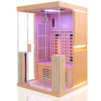 Dewello Infrarotkabine KINGSTON 130cm x 105cm inkl. Vollspektrumstrahler, Bodenstrahler