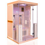 Dewello Infrarotkabine KINGSTON 130cm x 105cm inkl. Vollspektrumstrahler, Bodenstrahler