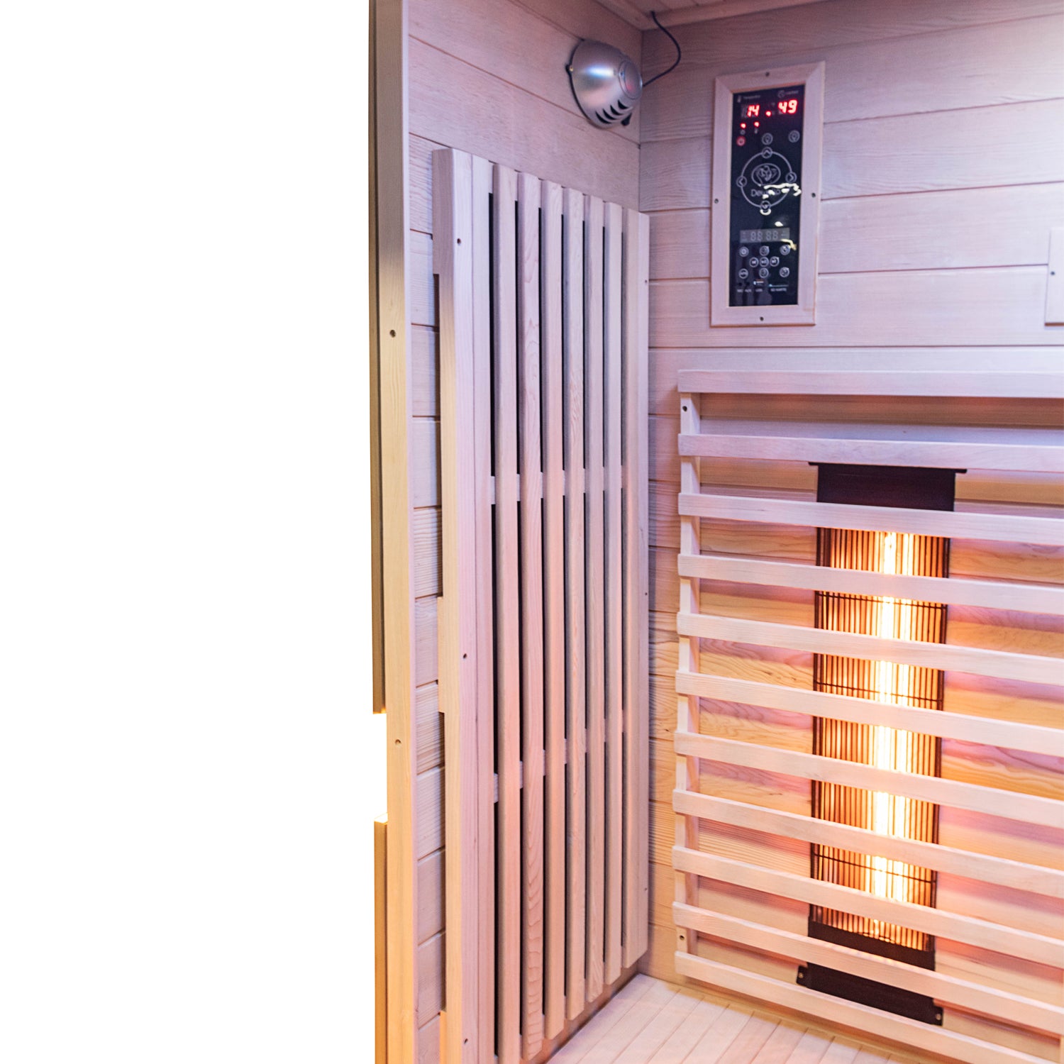 Dewello Infrarotkabine KINGSTON 130cm x 105cm inkl. Vollspektrumstrahler, Bodenstrahler