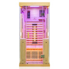 Dewello Infrarotkabine KINGSTON 90cm x 90cm inkl. Vollspektrumstrahler, Bodenstrahler