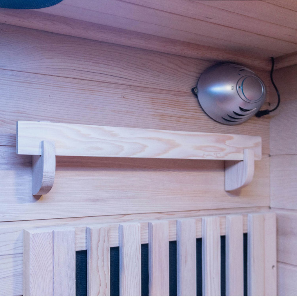 Dewello Infrarotkabine KINGSTON 90cm x 90cm inkl. Vollspektrumstrahler, Bodenstrahler