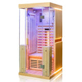 Dewello Infrarotkabine KINGSTON 90cm x 90cm inkl. Vollspektrumstrahler, Bodenstrahler