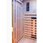 Dewello Infrarotkabine KINGSTON 90cm x 90cm inkl. Vollspektrumstrahler, Bodenstrahler