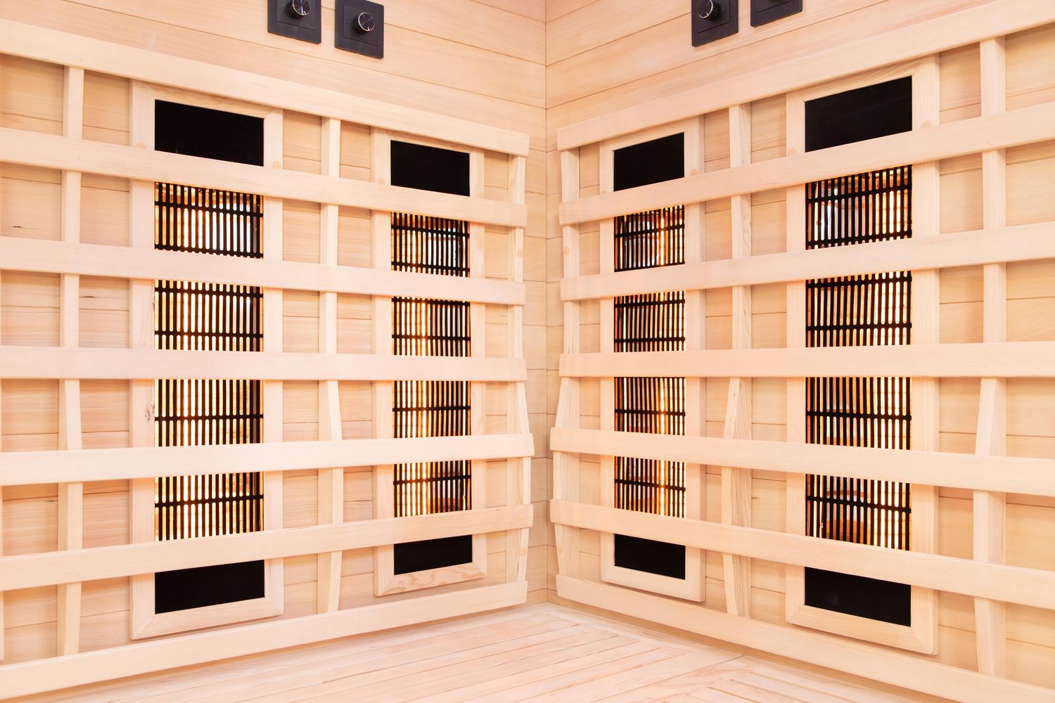 Dewello Infrarotkabine MONTREAL 140cm x 140cm inkl. Vollspektrumstrahler, Bodenstrahler