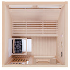 Dewello Finnische Sauna MINTO 120cm x 120cm
