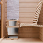 Dewello Finnische Sauna MINTO 120cm x 120cm