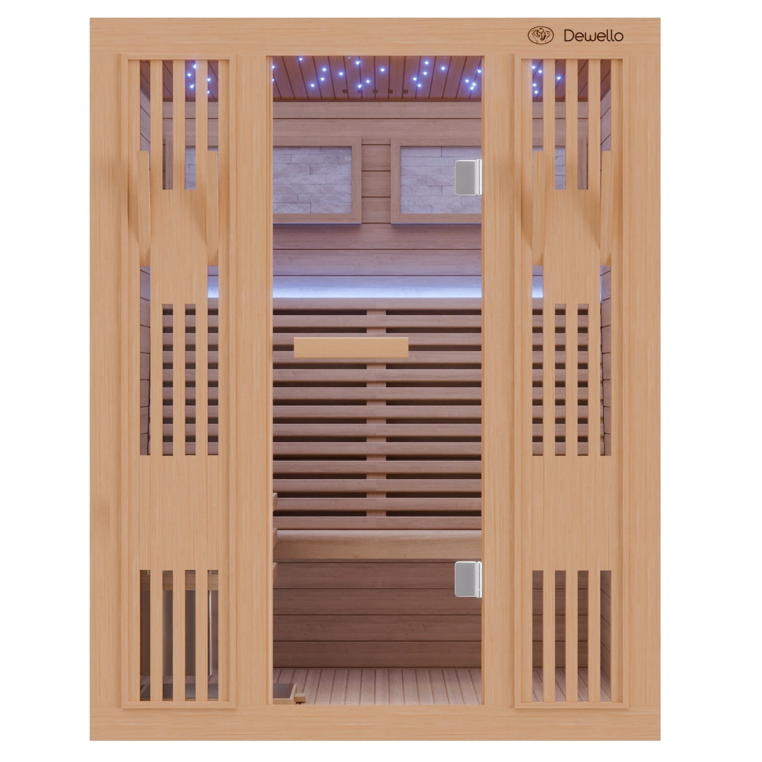 Dewello Finnische Sauna MINTO 150cm x 130cm