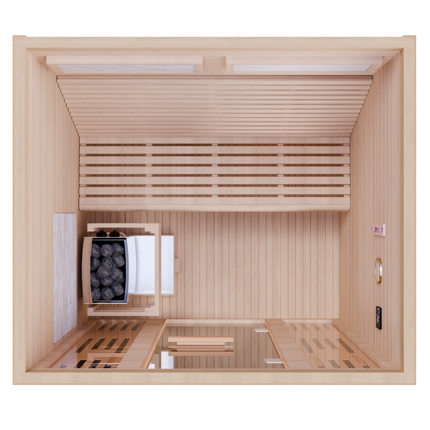 Dewello Finnische Sauna MINTO 150cm x 130cm