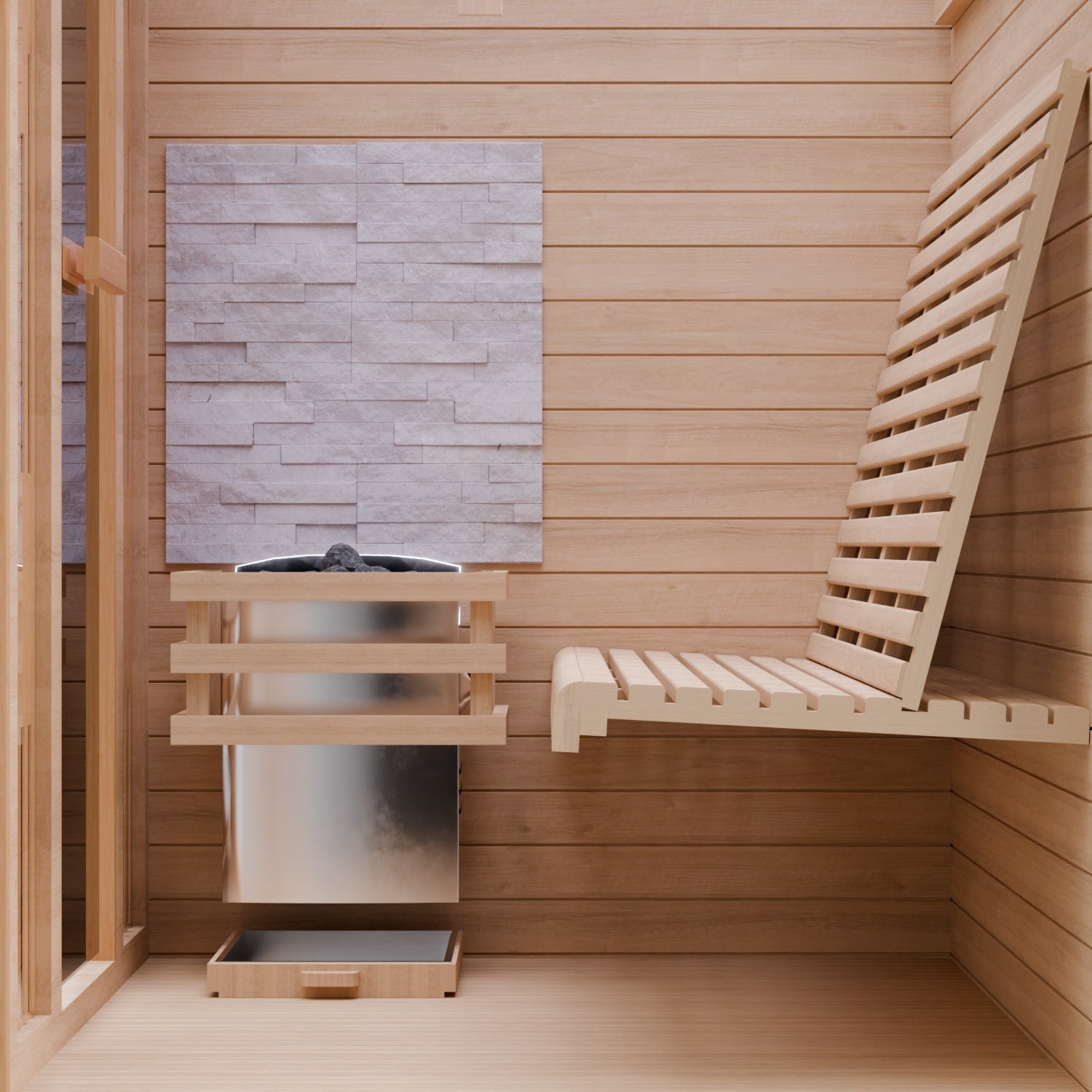 Dewello Finnische Sauna MINTO 150cm x 130cm