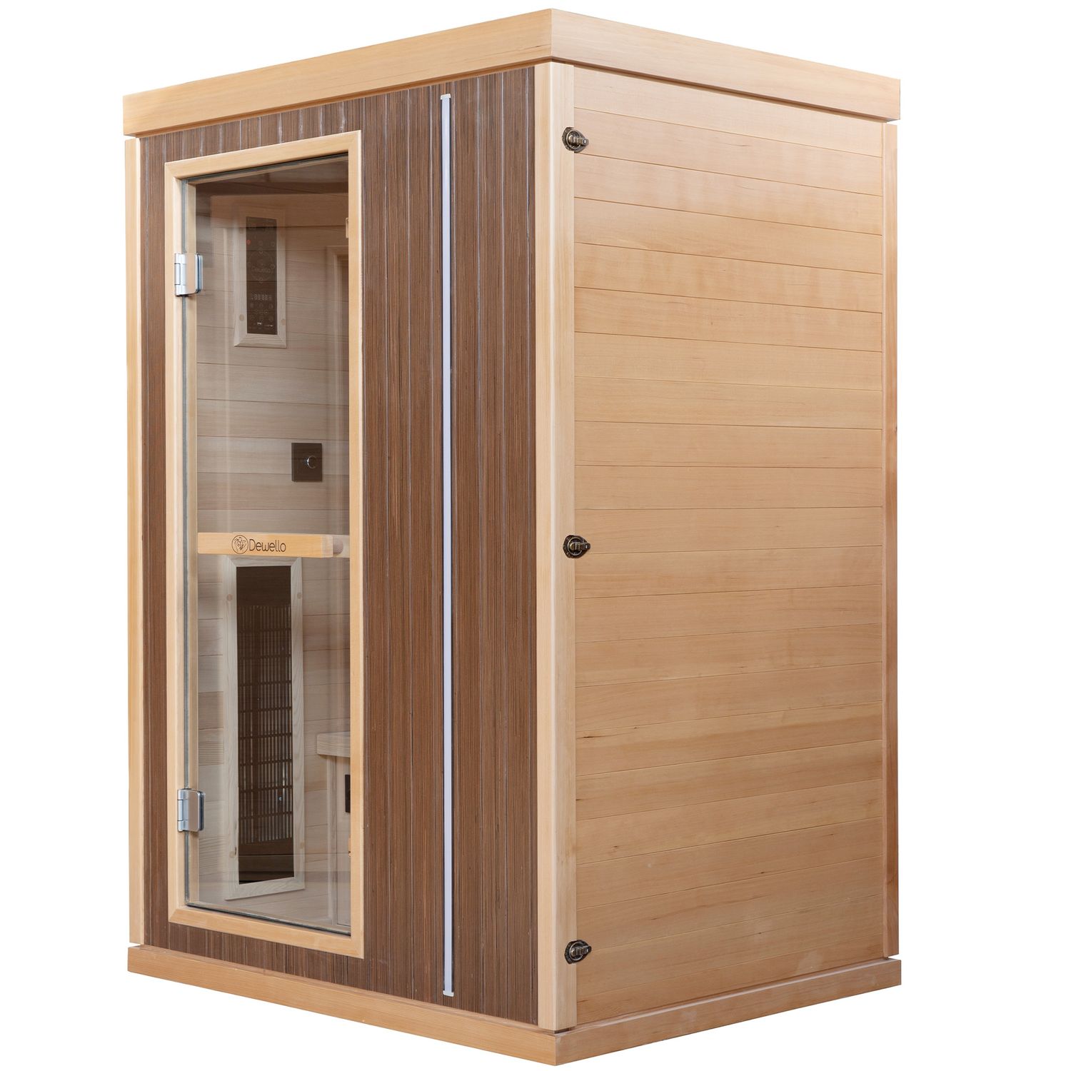 Dewello Infrarotkabine MELVILLE 130cm x 105cm inkl. Vollspektrumstrahler, Bodenstrahler