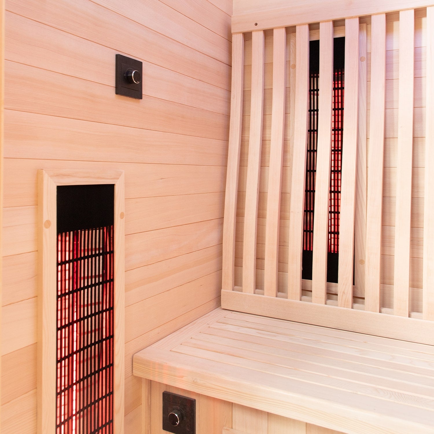 Dewello Infrarotkabine MELVILLE 130cm x 105cm inkl. Vollspektrumstrahler, Bodenstrahler