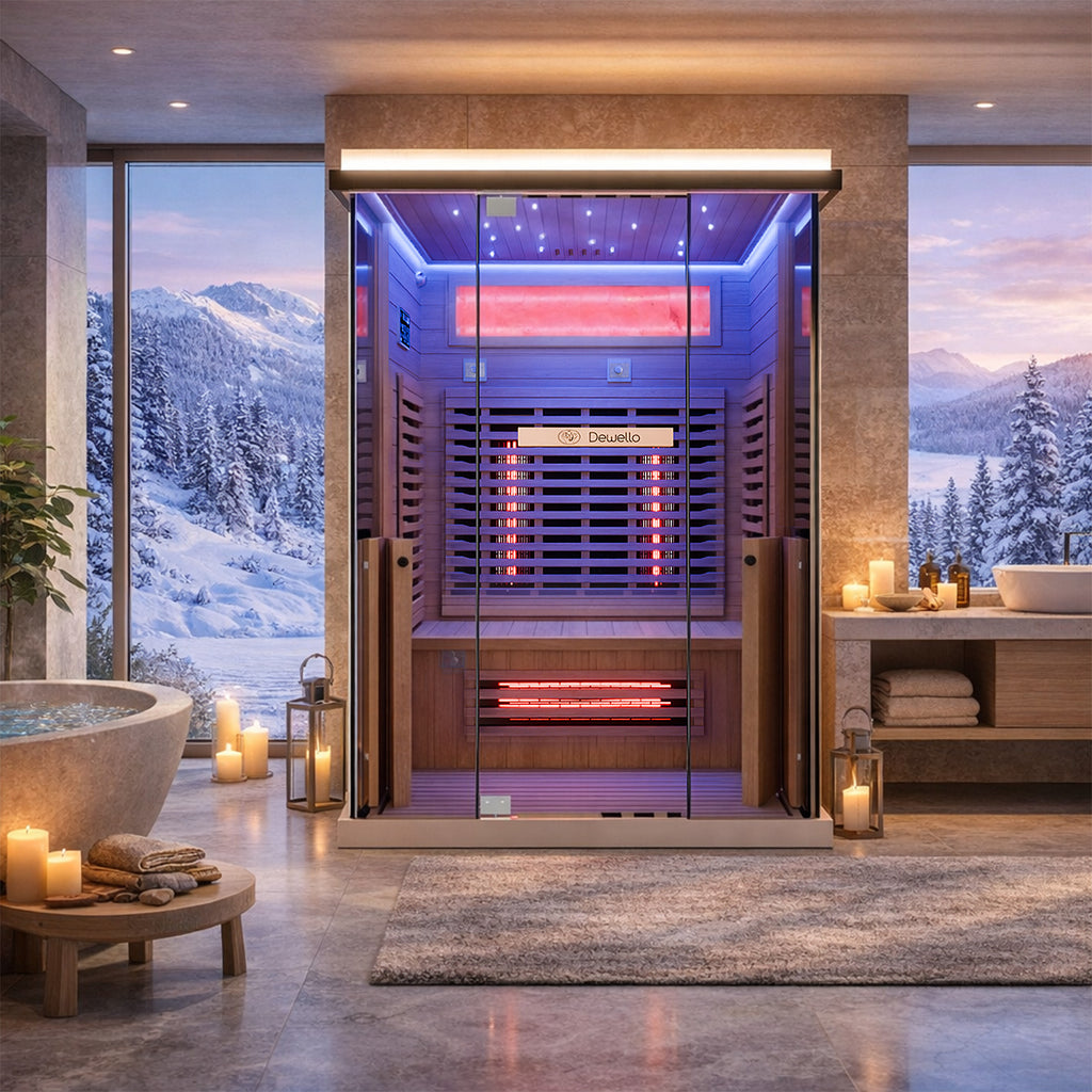 Dewello Infrarotkabine KENORA 130cm x 105cm Infrarot