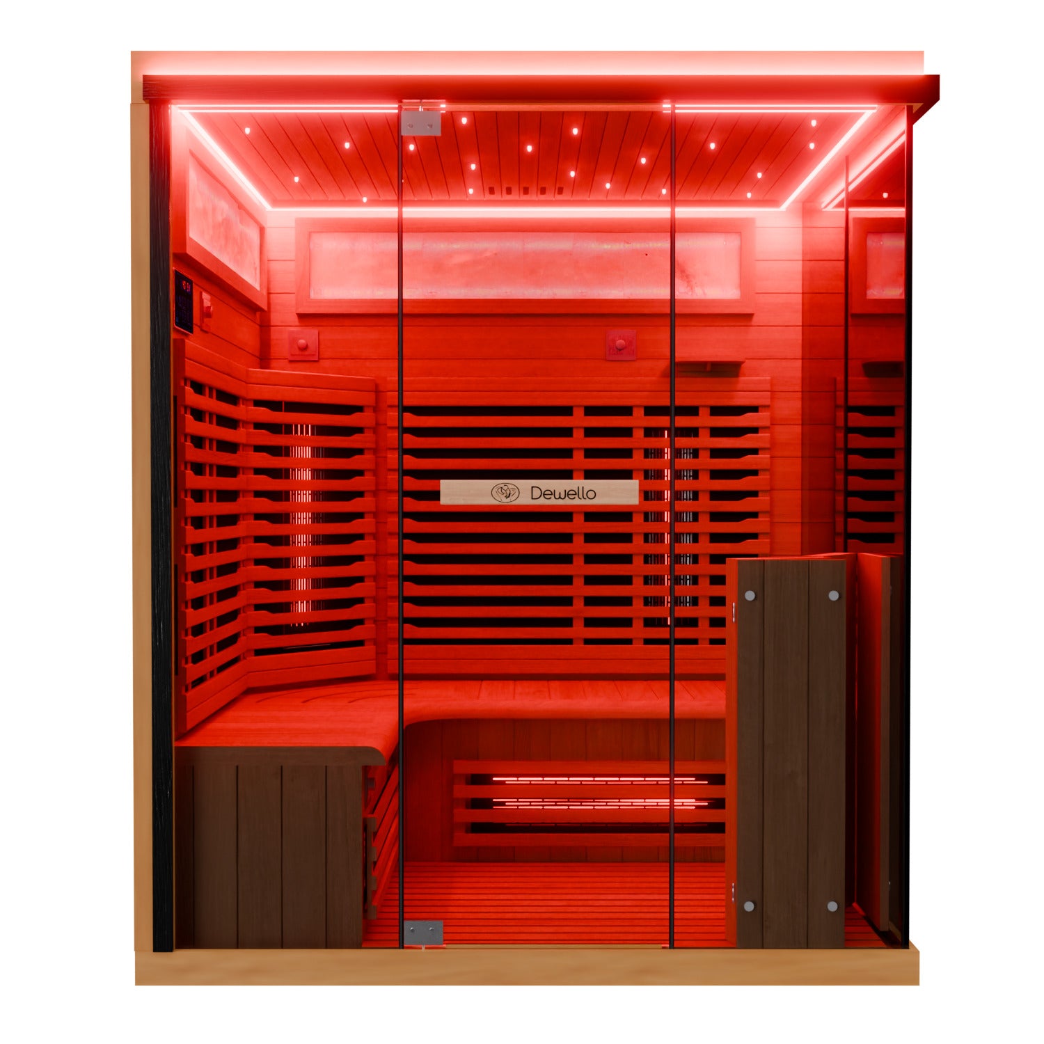 Dewello Infrarotkabine KENORA 160 cm x 120 cm inkl. Vollspektrumstrahler, Bodenstrahler