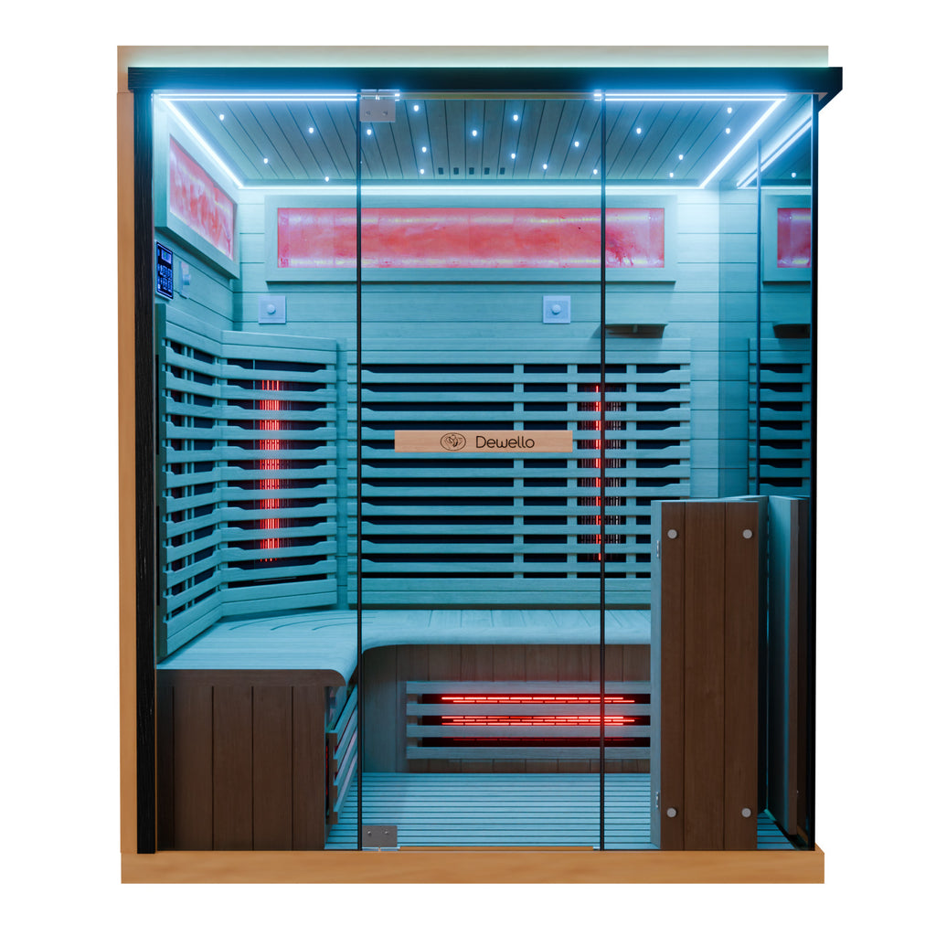 Dewello Infrarotkabine KENORA 160cm x 120cm Infrarotkabine